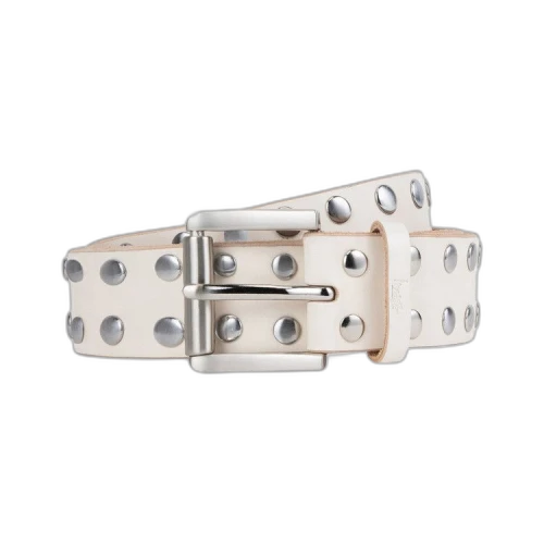 Stussy 8 Ball Studded Belt 'Bone'