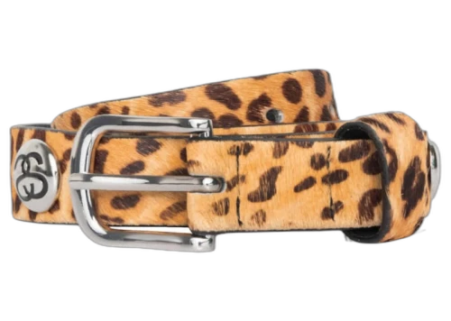 Stussy SS-Link Studded Belt Hairy Cheetah Print