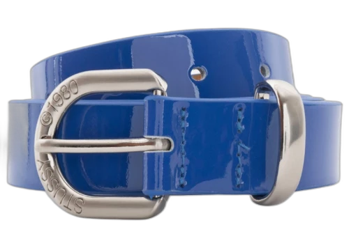 Stussy Patent Leather Belt Neon Royal
