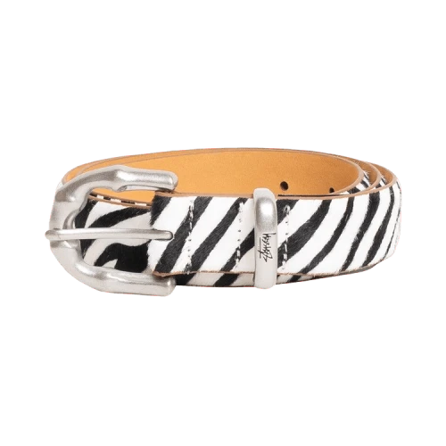 Stussy Bamboo Buckle Belt 'Hairy Zebra Pattern'