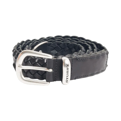 Stussy Braided Leather Belt 'Black'