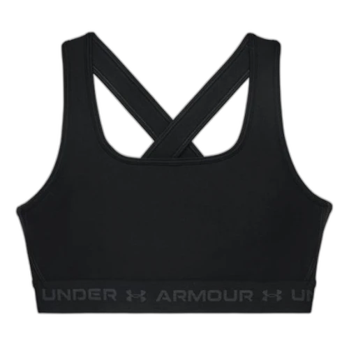 Under Armour Crossback Mid Sports Bra Asia Sizing 'Black Jet Gray' (Women's)