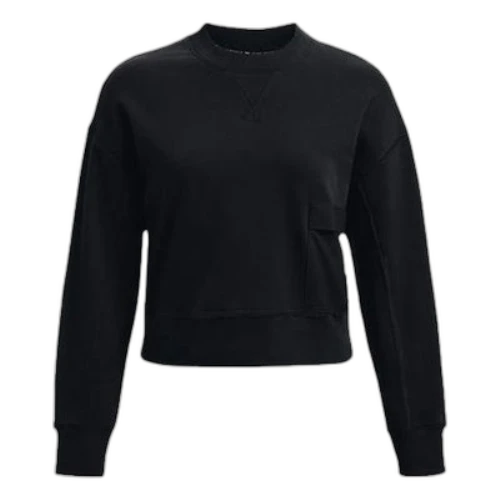 Under Armour Project Rock Fleece Crew Sweatshirt 'Black' (Women's)