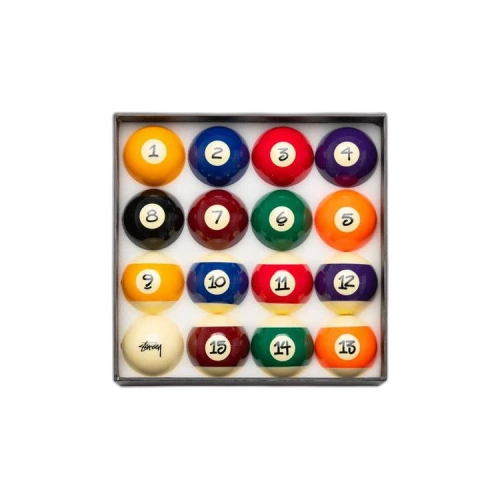 Stussy Billiard Pool Ball Set Multi