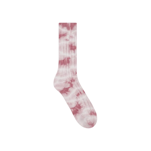 Stussy Dyed Ribbed Crew Socks Berry