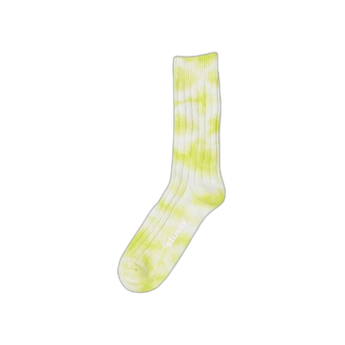 Stussy Dyed Ribbed Crew Socks Lime