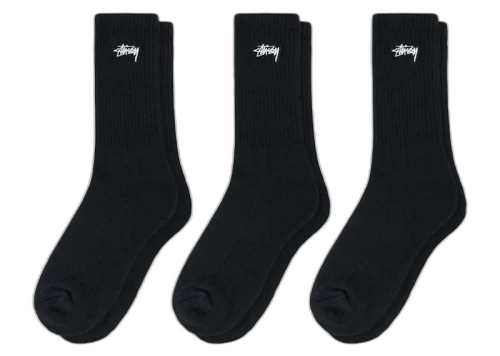 Stussy Crew Socks (3 Pack) White