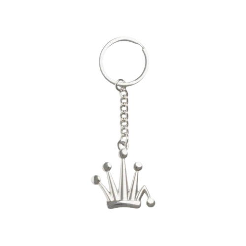 Stussy Metal Bent Crown Keychain 'Silver'