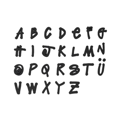Stussy Alphabet Magnets 'Black'