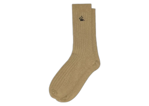 Stussy Metallic Crown Dress Sock Metallic Gold