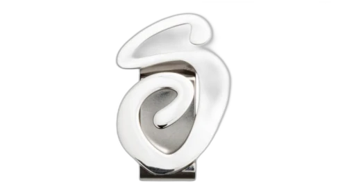 Stussy Swirly S Money Clip Silver