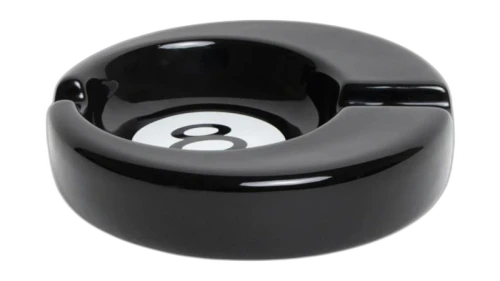 Stussy 8 Ball Disk Ashtray Black
