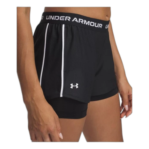 Under Armour Tech Play Up 2-in-1 Shorts Asia Sizing 'Black White' (Women's)