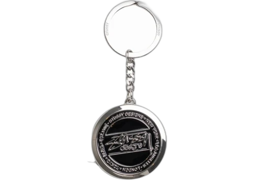 Stussy Measuring Tape Keychain Black