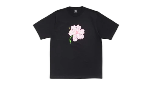 Stussy S Flower Tee Black