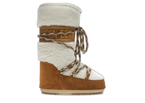 Moon Boot Icon Shearling Boot Whisky Off White