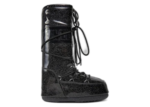 Moon Boot Icon Glitter Boot Black