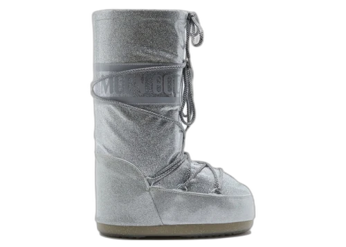 Moon Boot Icon Glitter Boot Silver