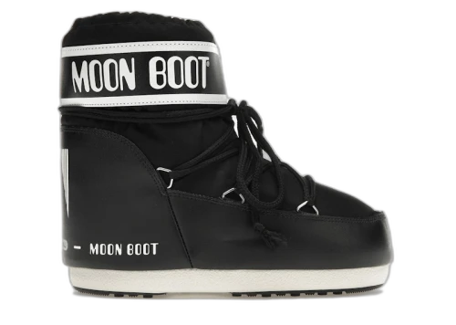 Moon Boot Icon Low Nylon Boot Black White