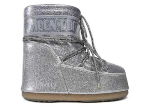 Moon Boot Icon Glitter Low Boot Silver