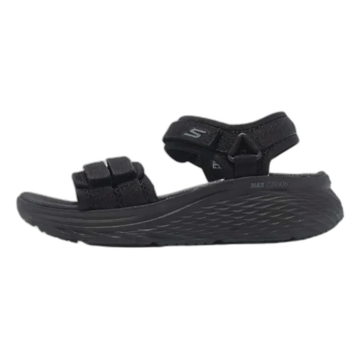 Skechers Max Cushioning One Strap Sandals Women's Black