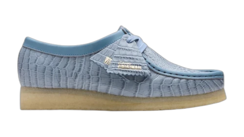 Clarks Originals Wallabee Croc Powder Blue
