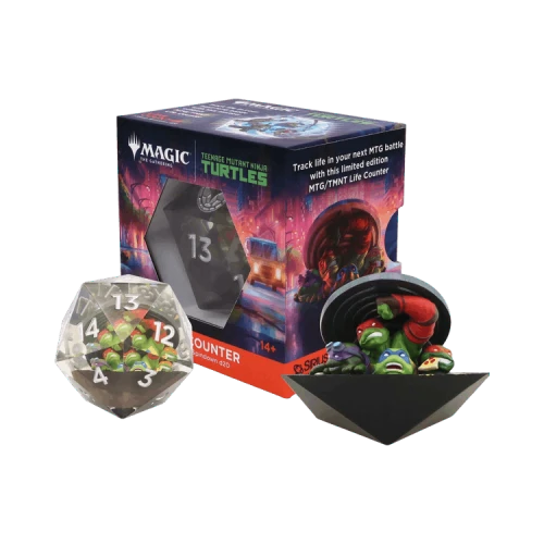 Magic: The Gathering Sirius Dice Teenage Mutant Ninja Turtles 55mm D20 Spindown Dice + Life Counter