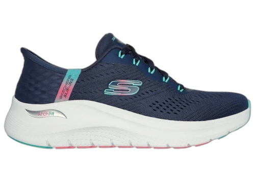 Skechers Slip-ins: Arch Fit 2.0 Easy Chic Navy Turquoise (Women's)