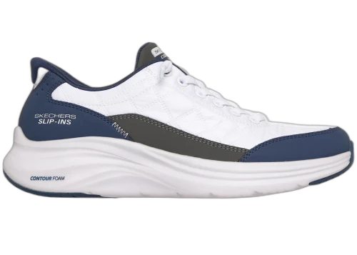Skechers Slip-ins Contour Foam Cozy Fit White Navy (Women's)