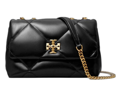 Tory Burch Kira Diamond Quilt Small Convertible Shoulder Bag Black