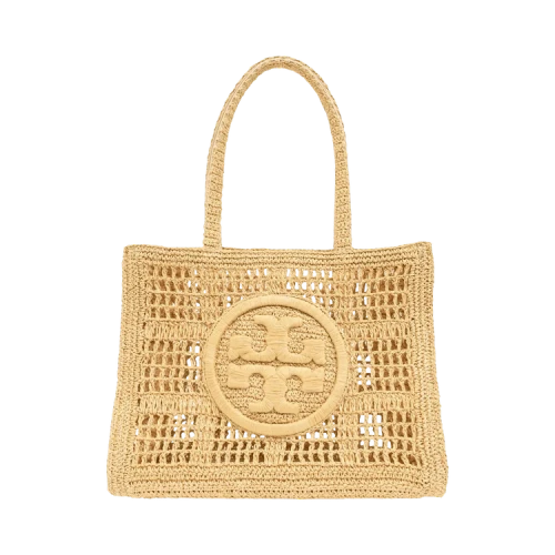 Tory Burch Ella Hand-Crocheted Small Tote 'Natural'