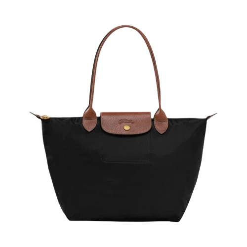 Longchamp Le Pilage Original M Handbag 'Black Recycled Canvas'