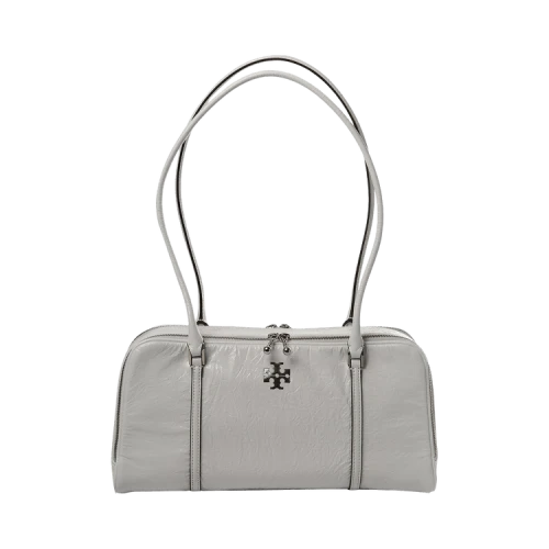 Tory Burch Crinkle Leather Small Marshmallow Satchel Bag White