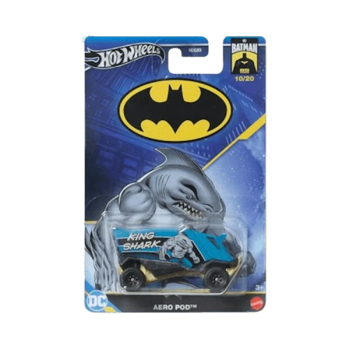 Hot Wheels Batman Themed Ast Aero Pod Figure 'Blue'