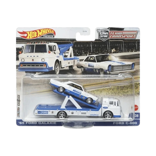 Hot Wheels Car Culture Team Ford C-800 With Ford Galaxie