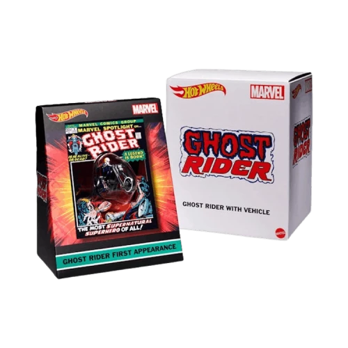 Hot Wheels Marvel Ghost Rider Motorcycle & Figure Collectible 2022 Sdcc Exclusive