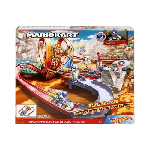Hot Wheels Mario Kart Bowser's Castle Chaos Track Set