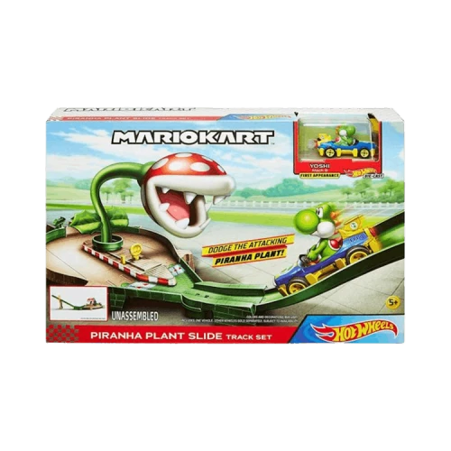 Hot Wheels Mario Kart Piranha Plant Slide Track Set
