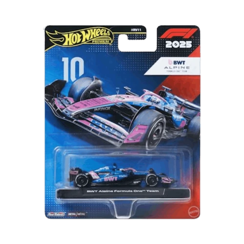 Hot Wheels Premium Bwt Alpine 2025 Pierre Gasly Edition 1/64 Scale Formula 1 Car 'Blue/Pink'
