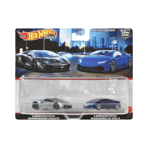 Hot Wheels Premium Car Culture Lamborghini Aventador Coupe / Huracan Lp610-4 2 Pack