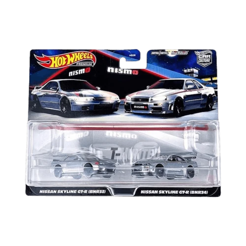 Hot Wheels Premium Car Culture Nissan Skyline Gt-R Bnr32 & Bnr34 2-Pack Set