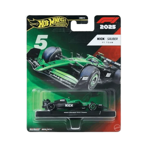 Hot Wheels Premium Kick Sauber 2025 Gabriel Bortoleto Edition 1/64 Scale Formula 1 Car 'Green'