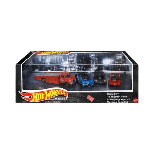 Hot Wheels Supercars Bugatti Chiron Koenigsegg Agera Mclaren Speedtail Premium Set