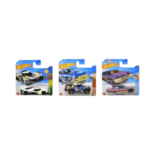 Hot Wheels Set Of 3 1:64 Scale Mystery Random Assortment Packs 'Black'
