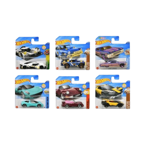 Hot Wheels Set Of 6 1:64 Scale Mystery Random Assortment Packs 'Black'