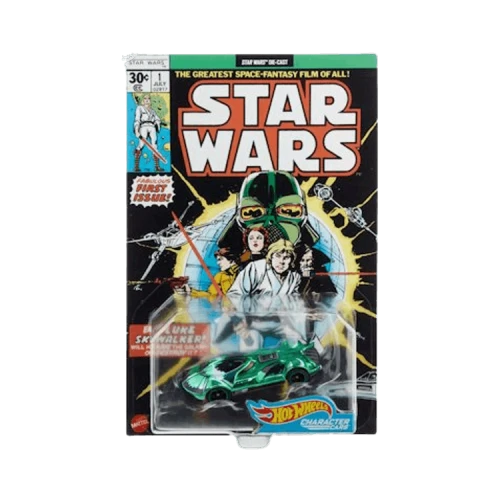 Hot Wheels Star Wars Darth Vader Character Car Comic Cover Sdcc Exclusive 'Green'