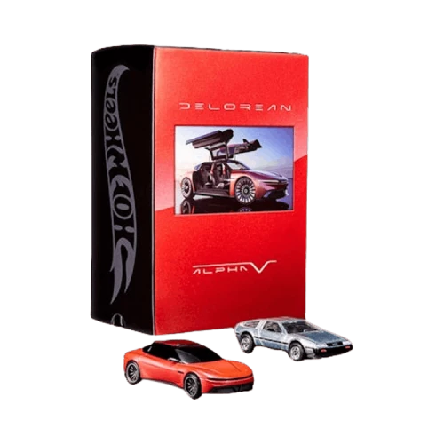 Hot Wheels x Delorean Dmc-12 & Alpha5 Collector Set