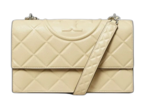 Tory Burch Fleming Convertible Shoulder Bag Vanilla Soft Serve
