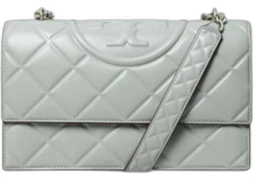 Tory Burch Fleming Small Convertible Shoulder Bag Gray