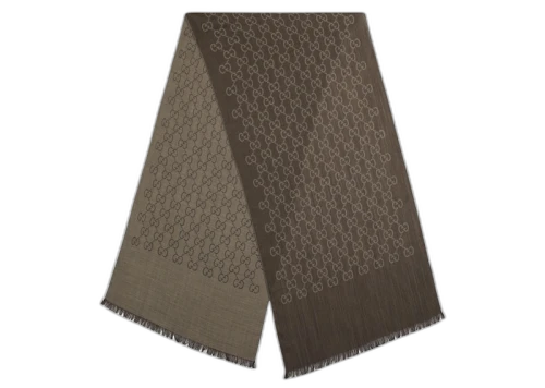 Gucci GG Logo Scarf Rope/Dark Brown